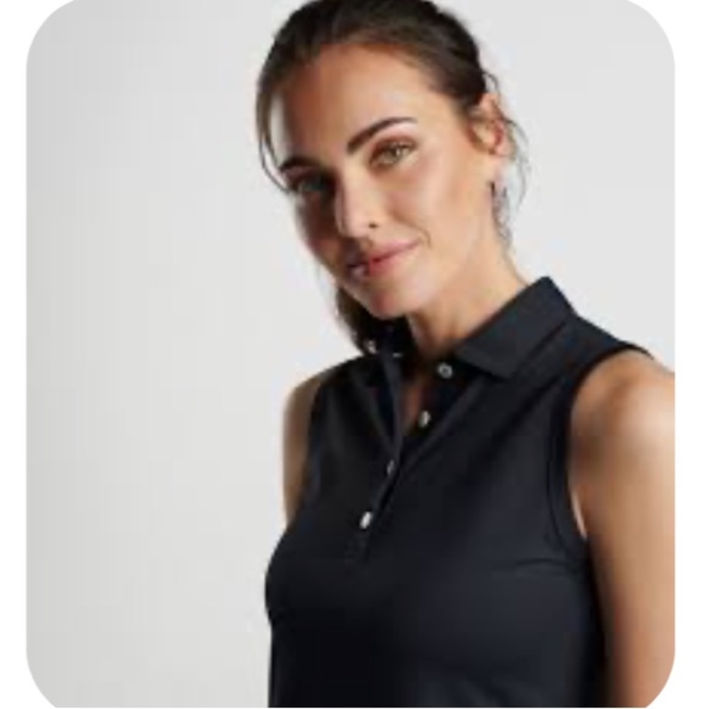 Bubblelime black polo tank top Y2k size L new